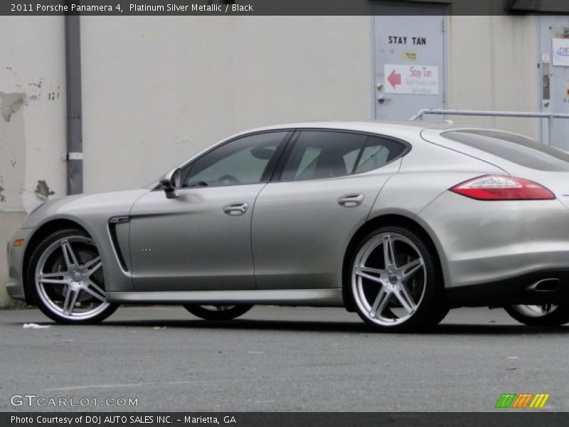 Platinum Silver Metallic / Black 2011 Porsche Panamera 4