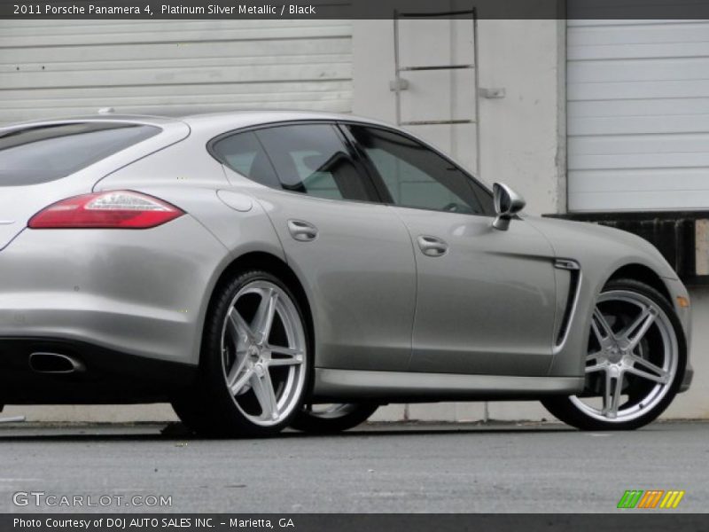 Platinum Silver Metallic / Black 2011 Porsche Panamera 4