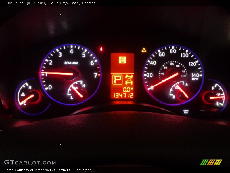 Liquid Onyx Black / Charcoal 2009 Infiniti QX 56 4WD