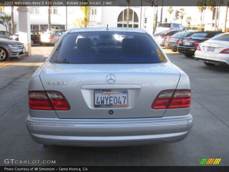 Brilliant Silver Metallic / Ash 2002 Mercedes-Benz E 430 Sedan