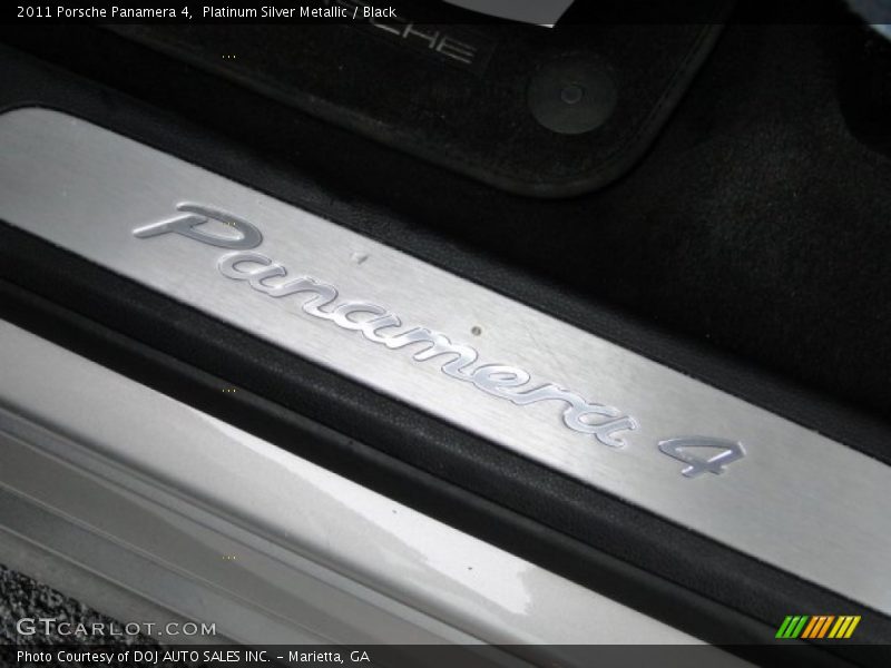 Platinum Silver Metallic / Black 2011 Porsche Panamera 4