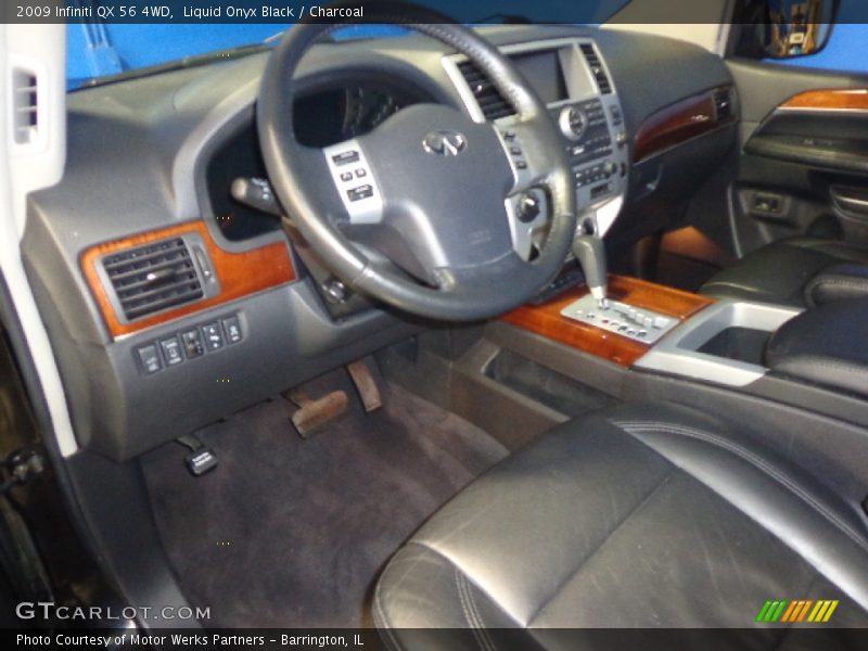 Liquid Onyx Black / Charcoal 2009 Infiniti QX 56 4WD