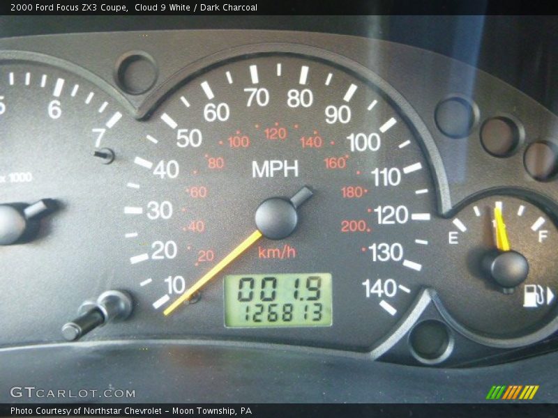 Cloud 9 White / Dark Charcoal 2000 Ford Focus ZX3 Coupe