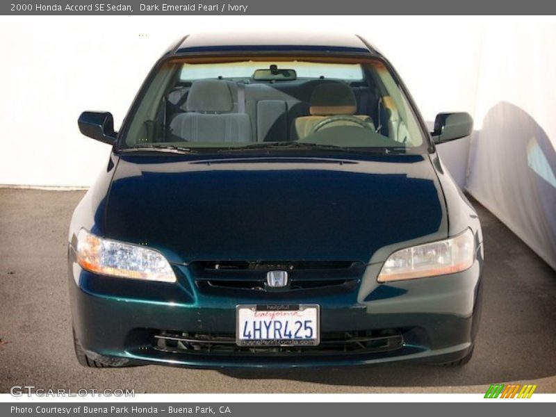 Dark Emerald Pearl / Ivory 2000 Honda Accord SE Sedan