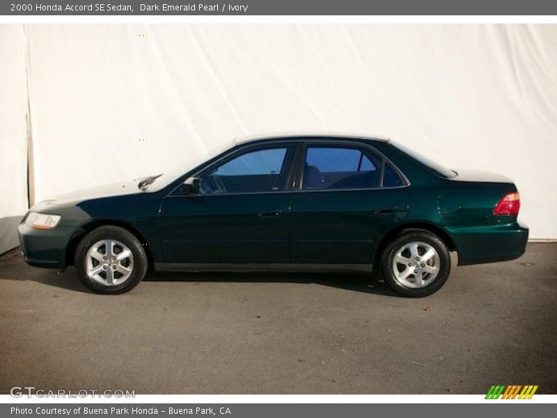 Dark Emerald Pearl / Ivory 2000 Honda Accord SE Sedan