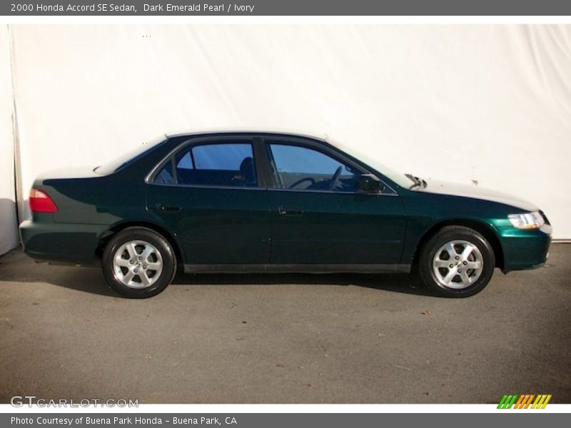 Dark Emerald Pearl / Ivory 2000 Honda Accord SE Sedan