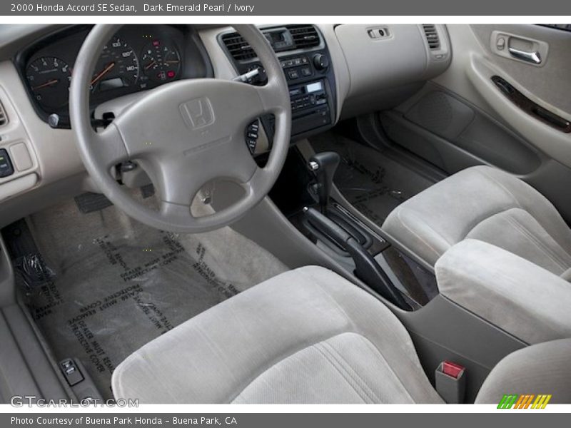 Dark Emerald Pearl / Ivory 2000 Honda Accord SE Sedan