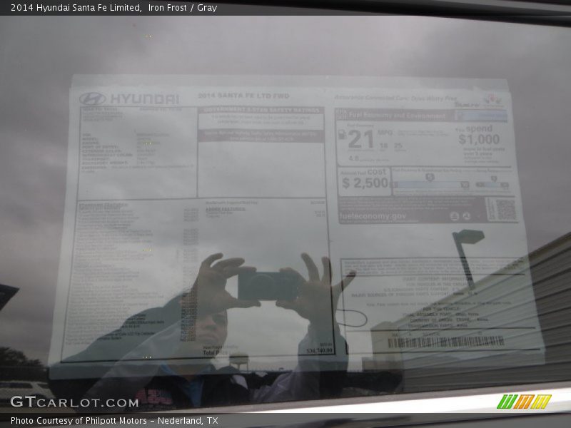 Iron Frost / Gray 2014 Hyundai Santa Fe Limited