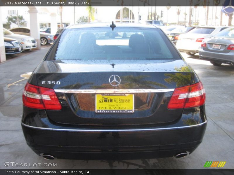 Black / Black 2012 Mercedes-Benz E 350 Sedan