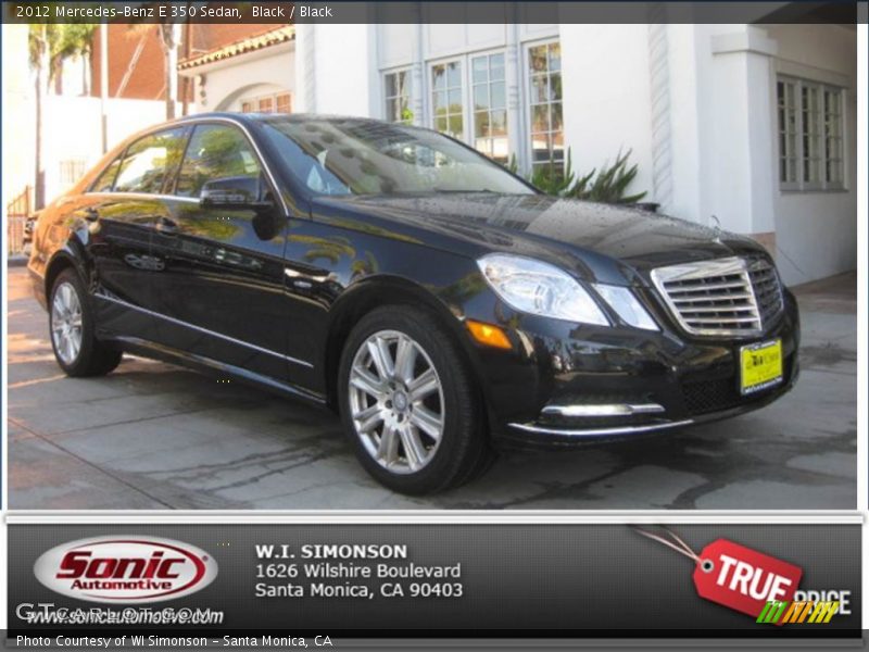 Black / Black 2012 Mercedes-Benz E 350 Sedan