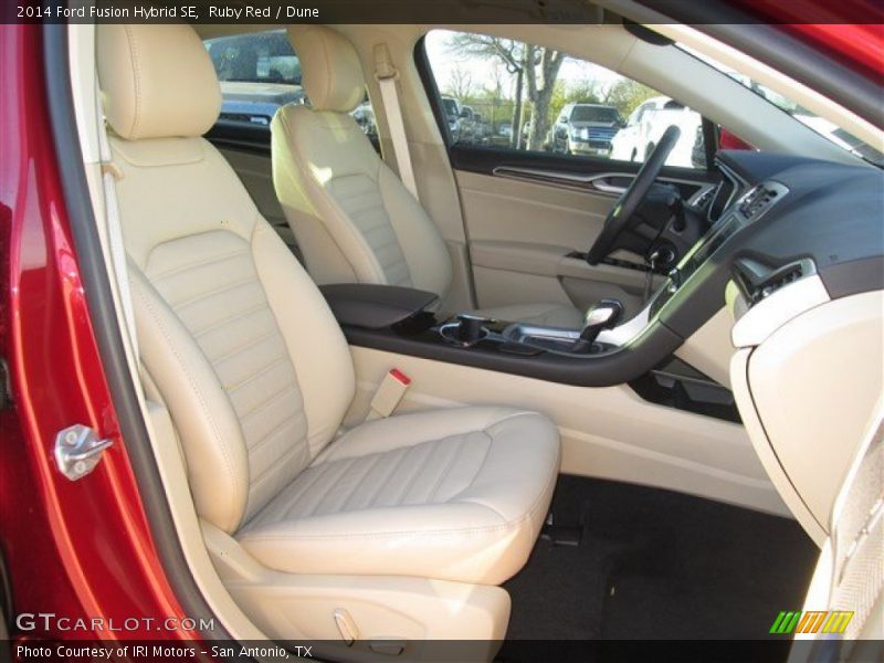Ruby Red / Dune 2014 Ford Fusion Hybrid SE