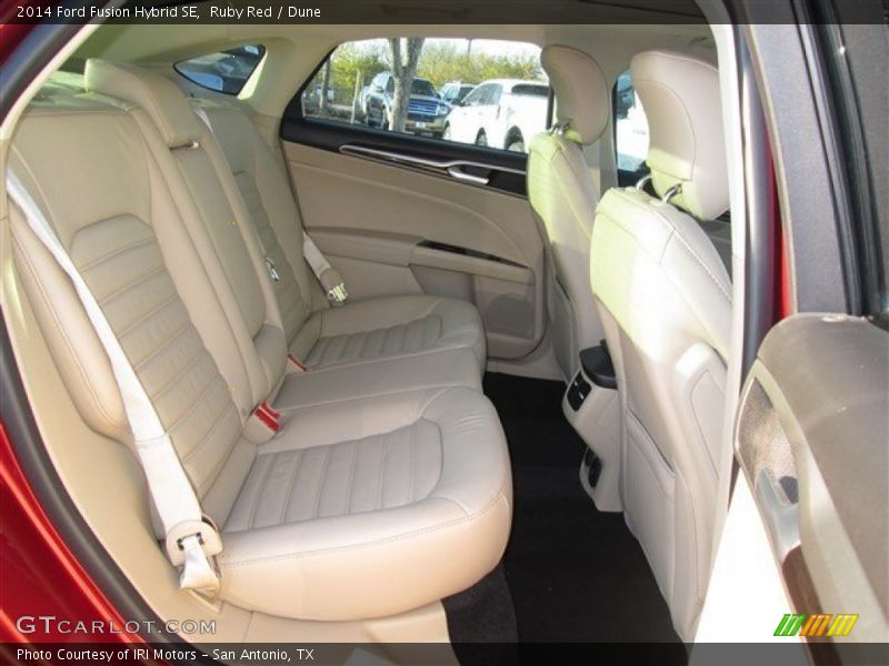 Ruby Red / Dune 2014 Ford Fusion Hybrid SE