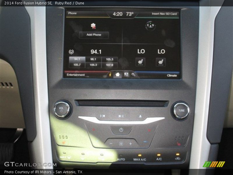 Ruby Red / Dune 2014 Ford Fusion Hybrid SE