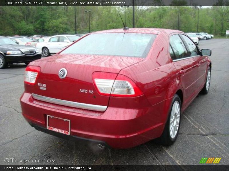 Vivid Red Metallic / Dark Charcoal 2008 Mercury Milan V6 Premier AWD