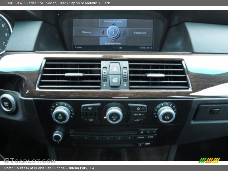 Black Sapphire Metallic / Black 2008 BMW 5 Series 550i Sedan