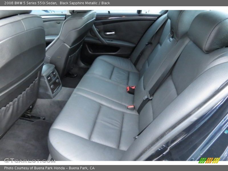 Black Sapphire Metallic / Black 2008 BMW 5 Series 550i Sedan