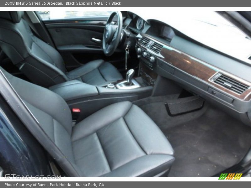 Black Sapphire Metallic / Black 2008 BMW 5 Series 550i Sedan