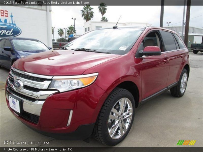 Ruby Red / Medium Light Stone 2013 Ford Edge Limited