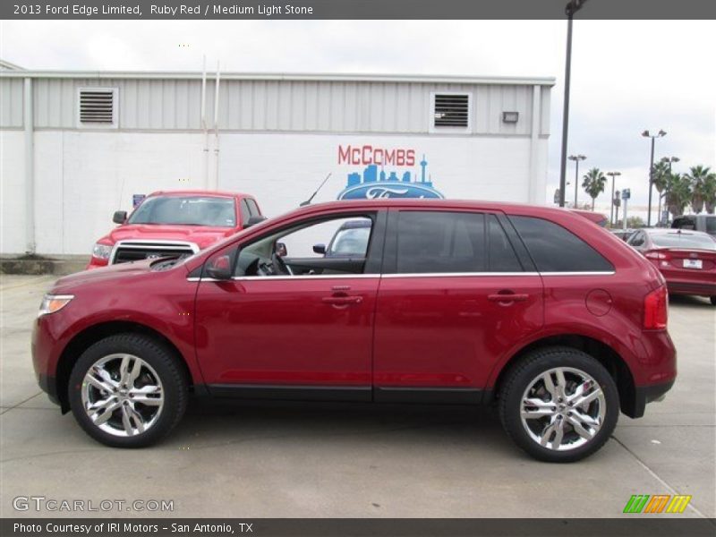 Ruby Red / Medium Light Stone 2013 Ford Edge Limited