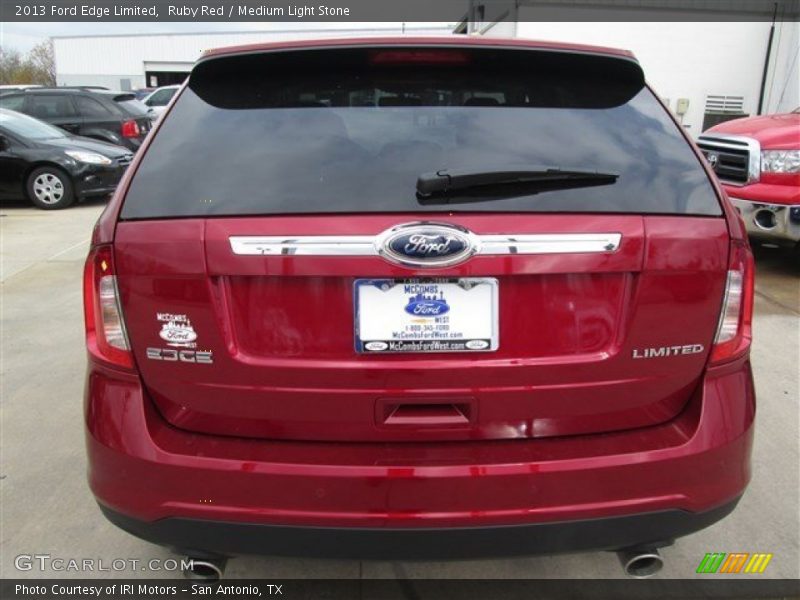 Ruby Red / Medium Light Stone 2013 Ford Edge Limited