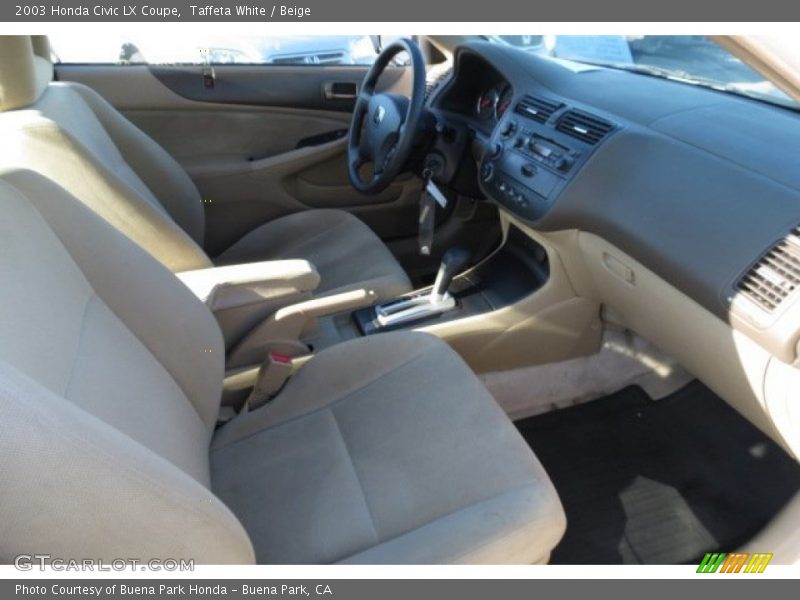 Taffeta White / Beige 2003 Honda Civic LX Coupe
