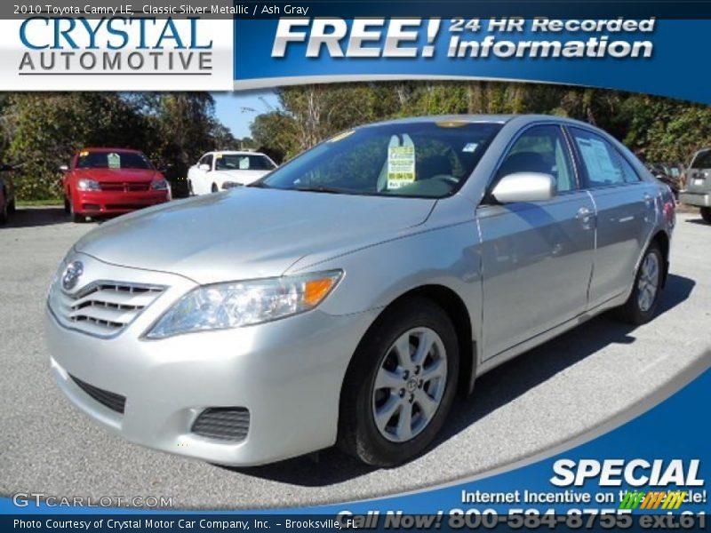 Classic Silver Metallic / Ash Gray 2010 Toyota Camry LE