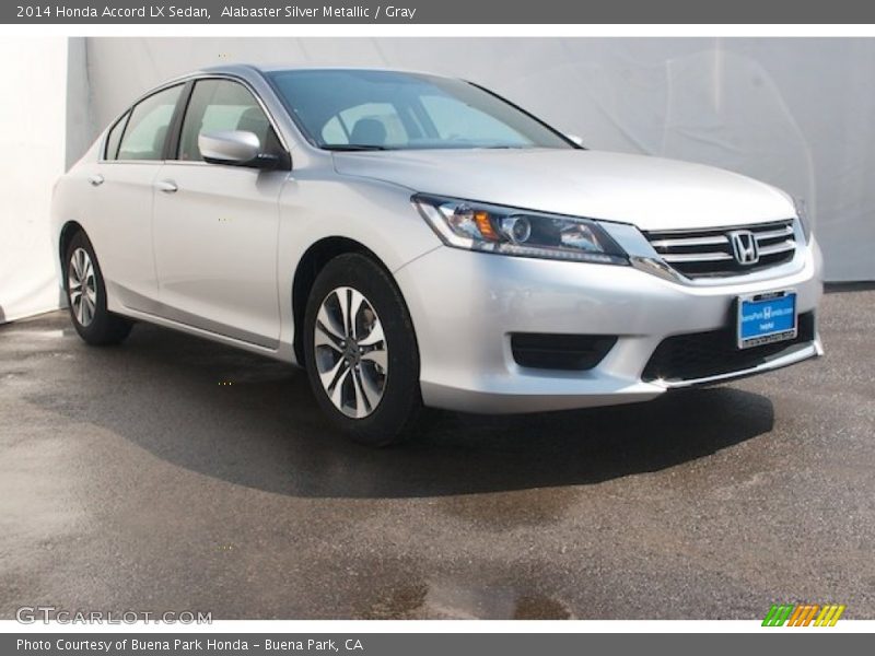 Alabaster Silver Metallic / Gray 2014 Honda Accord LX Sedan