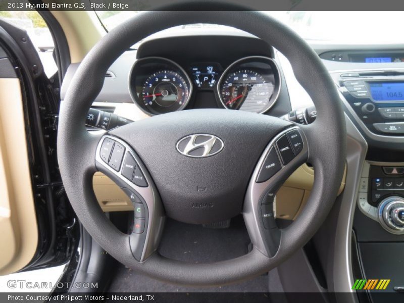 Black / Beige 2013 Hyundai Elantra GLS