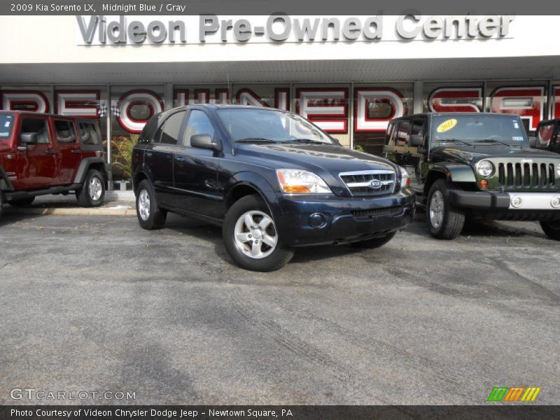 Midnight Blue / Gray 2009 Kia Sorento LX