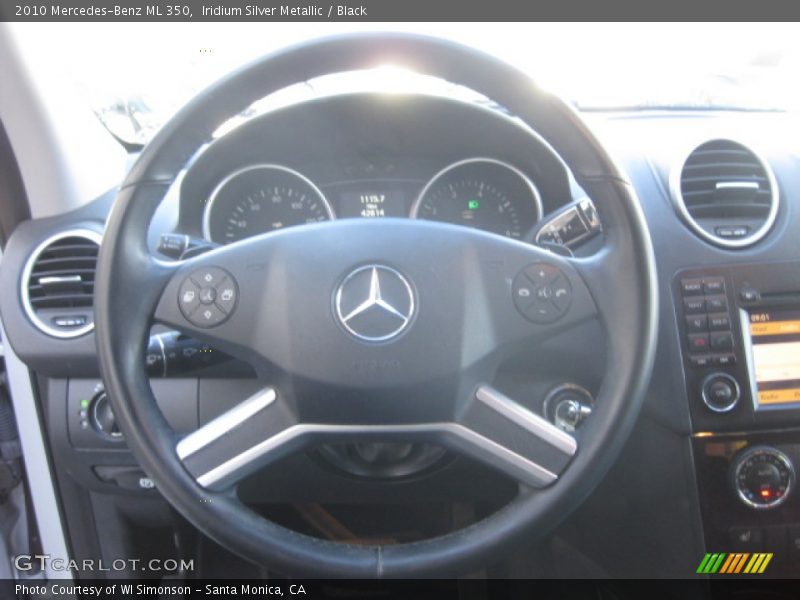Iridium Silver Metallic / Black 2010 Mercedes-Benz ML 350