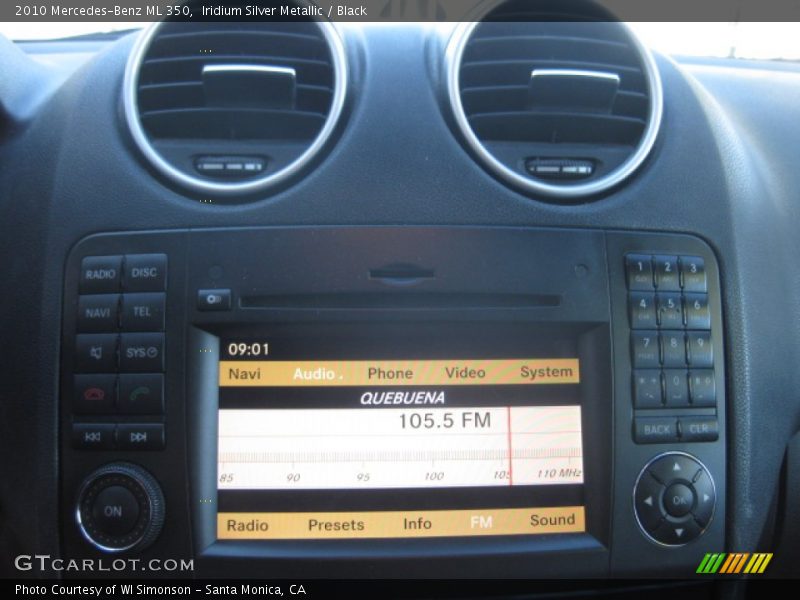 Iridium Silver Metallic / Black 2010 Mercedes-Benz ML 350