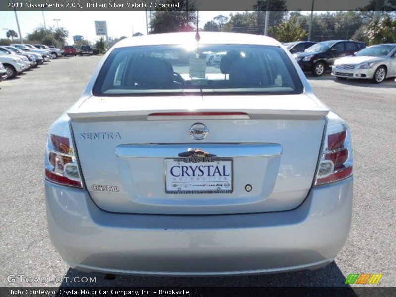 Brilliant Silver Metallic / Charcoal 2011 Nissan Sentra 2.0 S