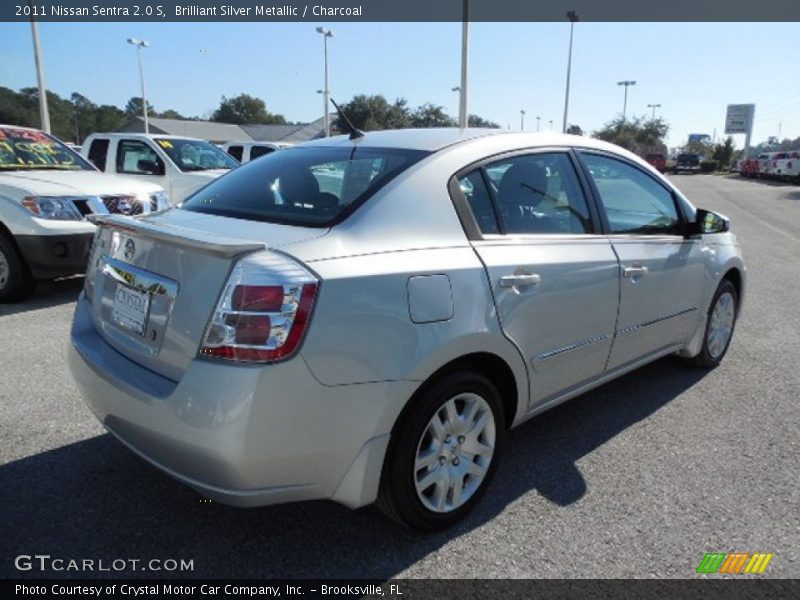 Brilliant Silver Metallic / Charcoal 2011 Nissan Sentra 2.0 S