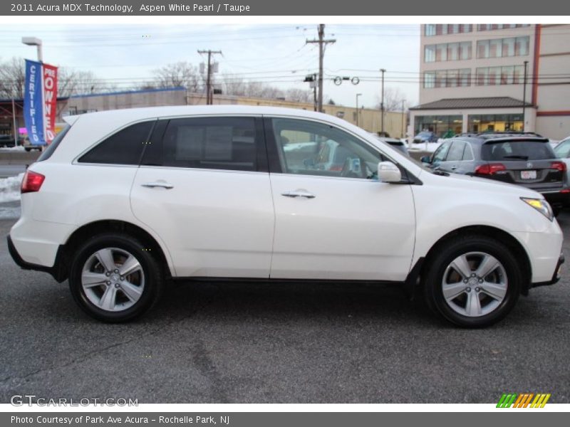 Aspen White Pearl / Taupe 2011 Acura MDX Technology