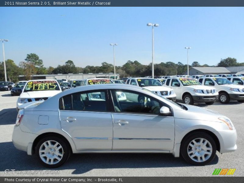 Brilliant Silver Metallic / Charcoal 2011 Nissan Sentra 2.0 S