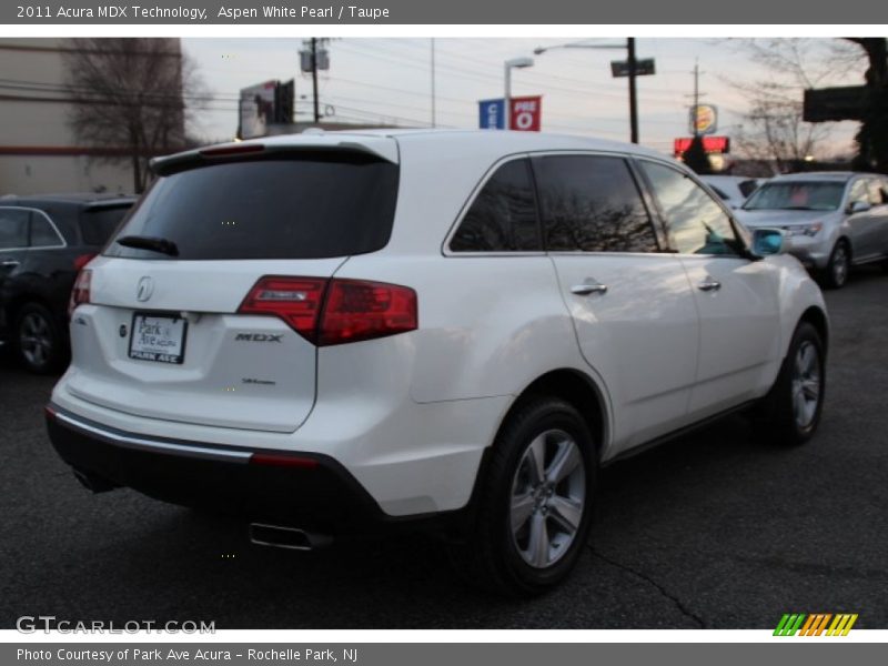 Aspen White Pearl / Taupe 2011 Acura MDX Technology