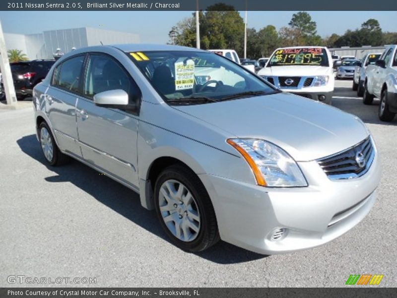 Brilliant Silver Metallic / Charcoal 2011 Nissan Sentra 2.0 S
