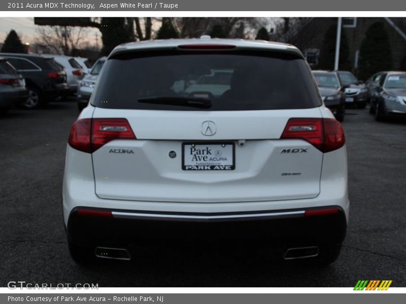Aspen White Pearl / Taupe 2011 Acura MDX Technology