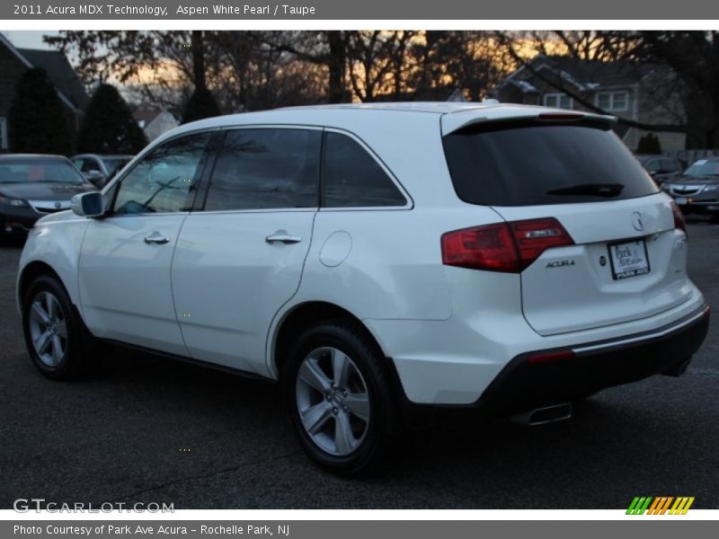 Aspen White Pearl / Taupe 2011 Acura MDX Technology