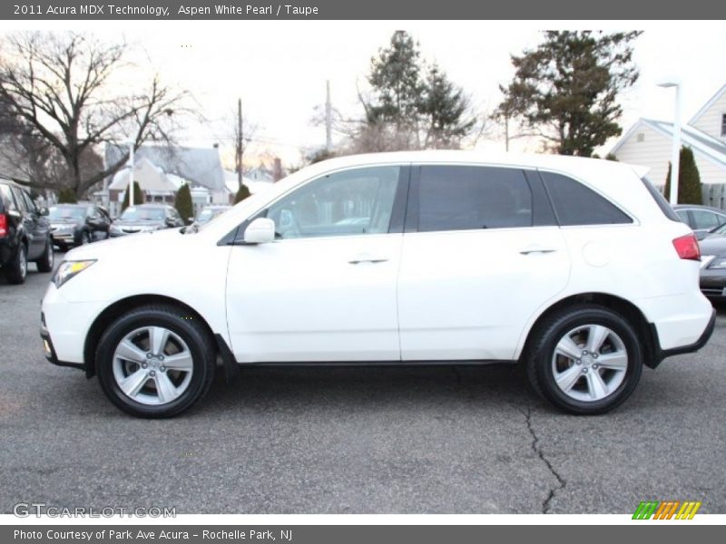 Aspen White Pearl / Taupe 2011 Acura MDX Technology