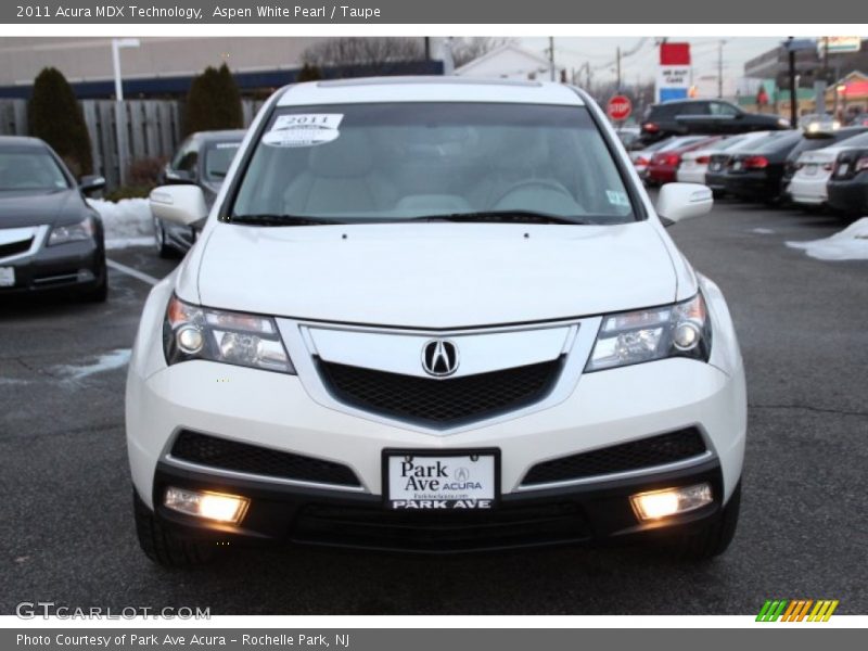 Aspen White Pearl / Taupe 2011 Acura MDX Technology