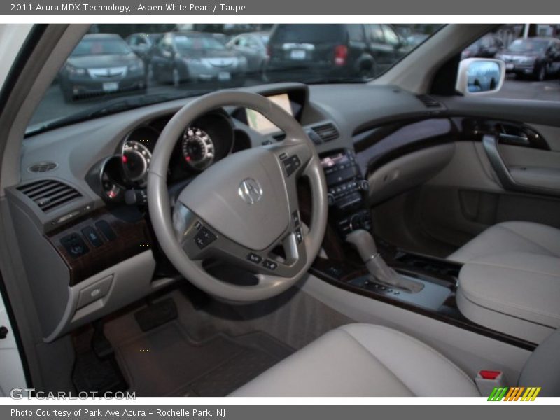 Aspen White Pearl / Taupe 2011 Acura MDX Technology