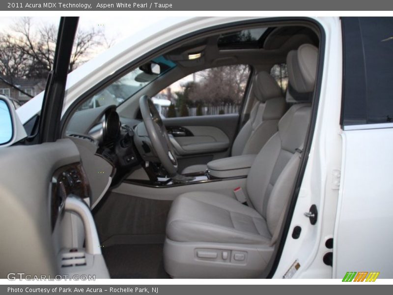 Aspen White Pearl / Taupe 2011 Acura MDX Technology