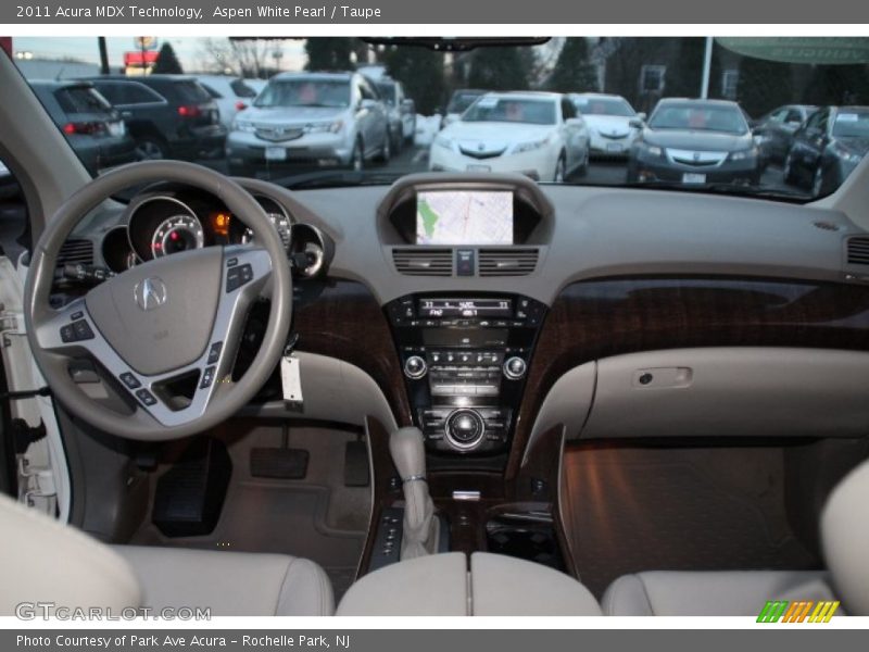 Aspen White Pearl / Taupe 2011 Acura MDX Technology