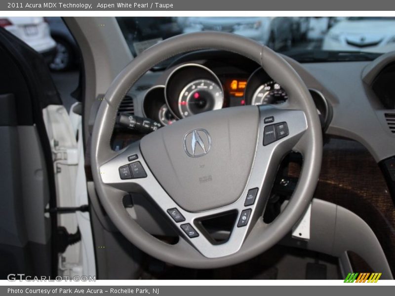 Aspen White Pearl / Taupe 2011 Acura MDX Technology