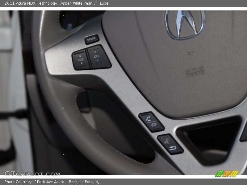 Aspen White Pearl / Taupe 2011 Acura MDX Technology