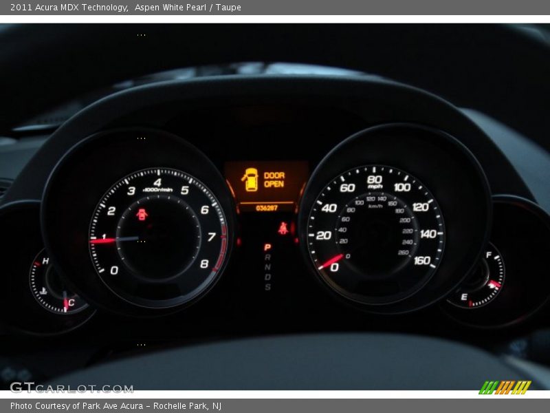 Aspen White Pearl / Taupe 2011 Acura MDX Technology