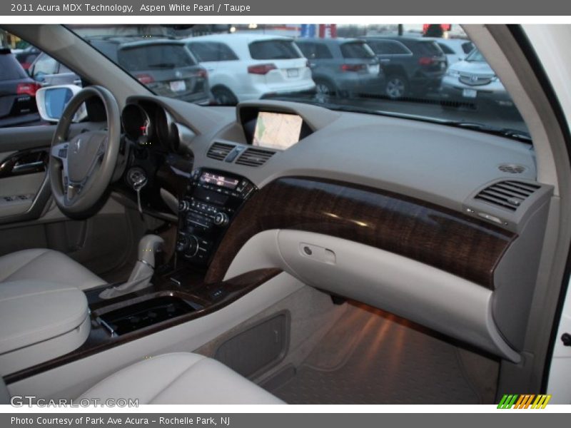 Aspen White Pearl / Taupe 2011 Acura MDX Technology