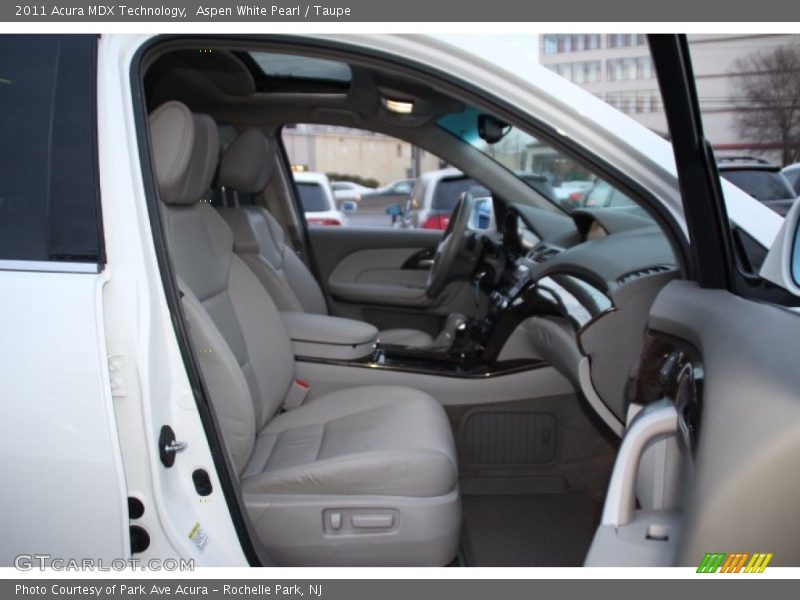 Aspen White Pearl / Taupe 2011 Acura MDX Technology