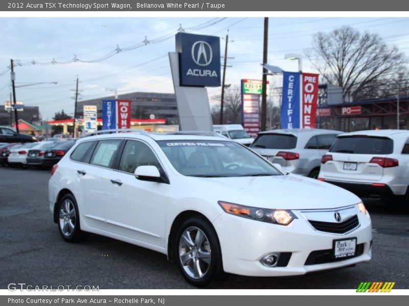Bellanova White Pearl / Taupe 2012 Acura TSX Technology Sport Wagon
